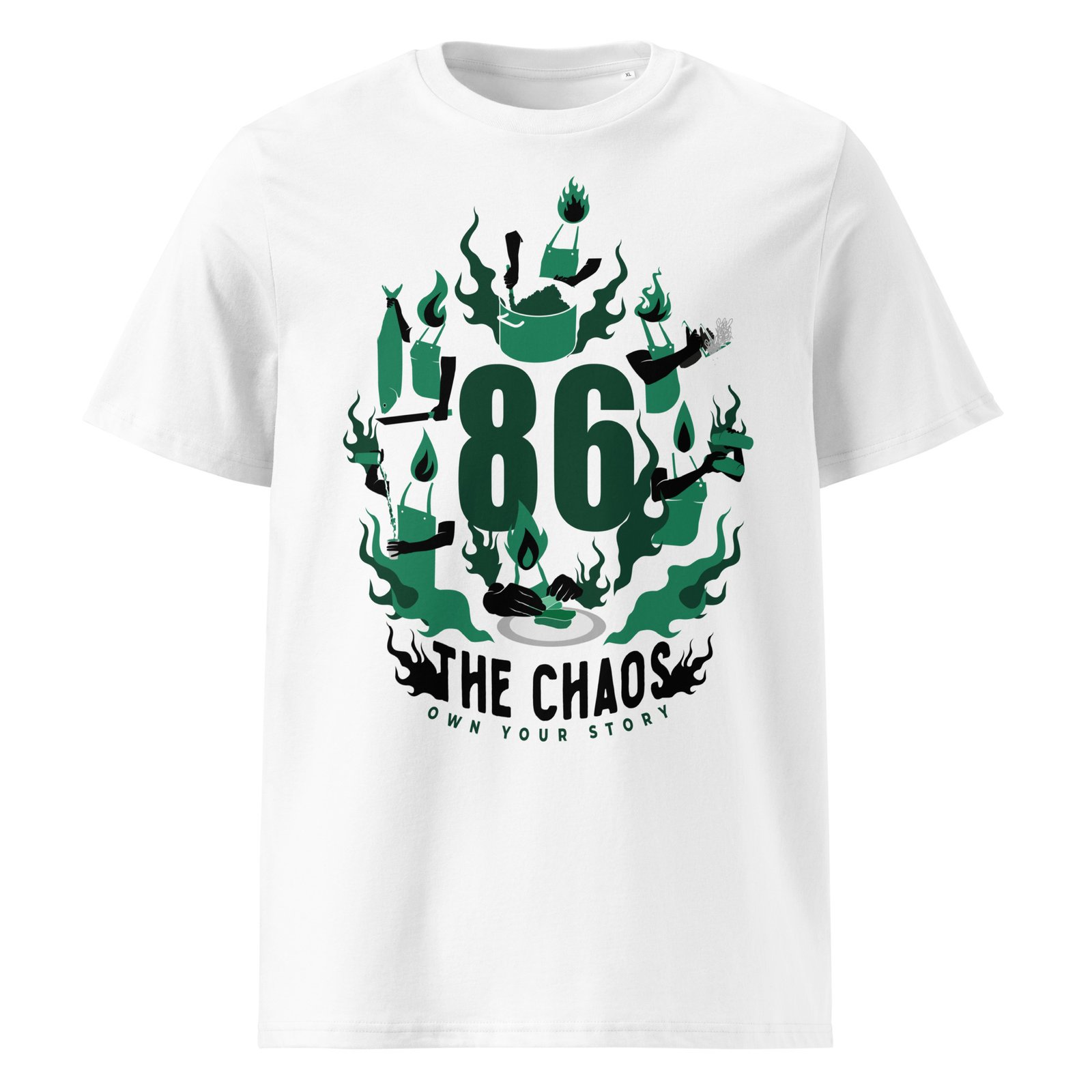Unisex organic ribbed neck t-shirt
