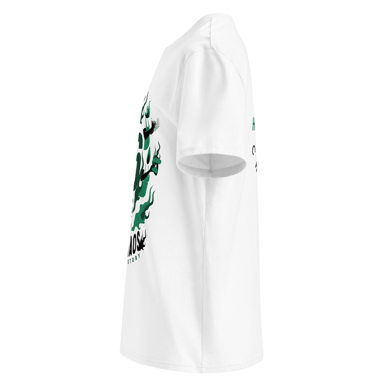 Unisex organic ribbed neck t-shirt - Image 3